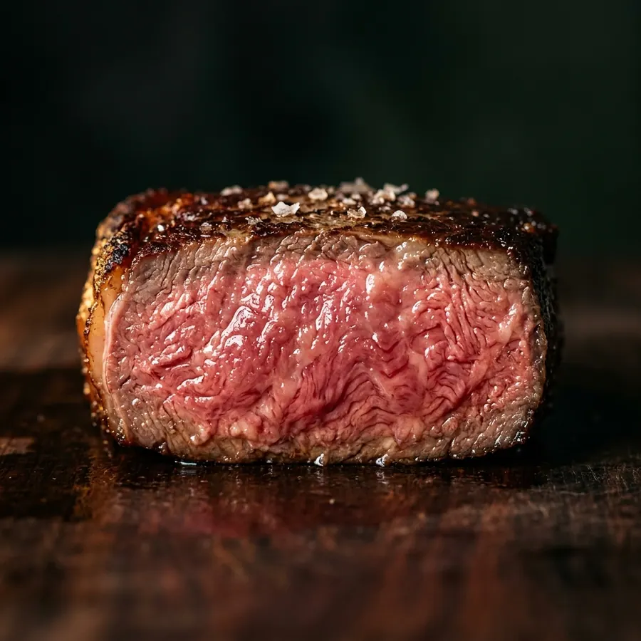 Fatia de Black Angus ao ponto para mal