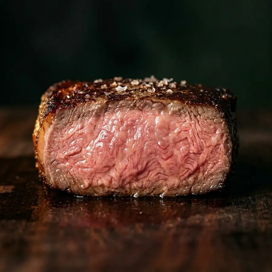 Fatia de Black Angus ao ponto